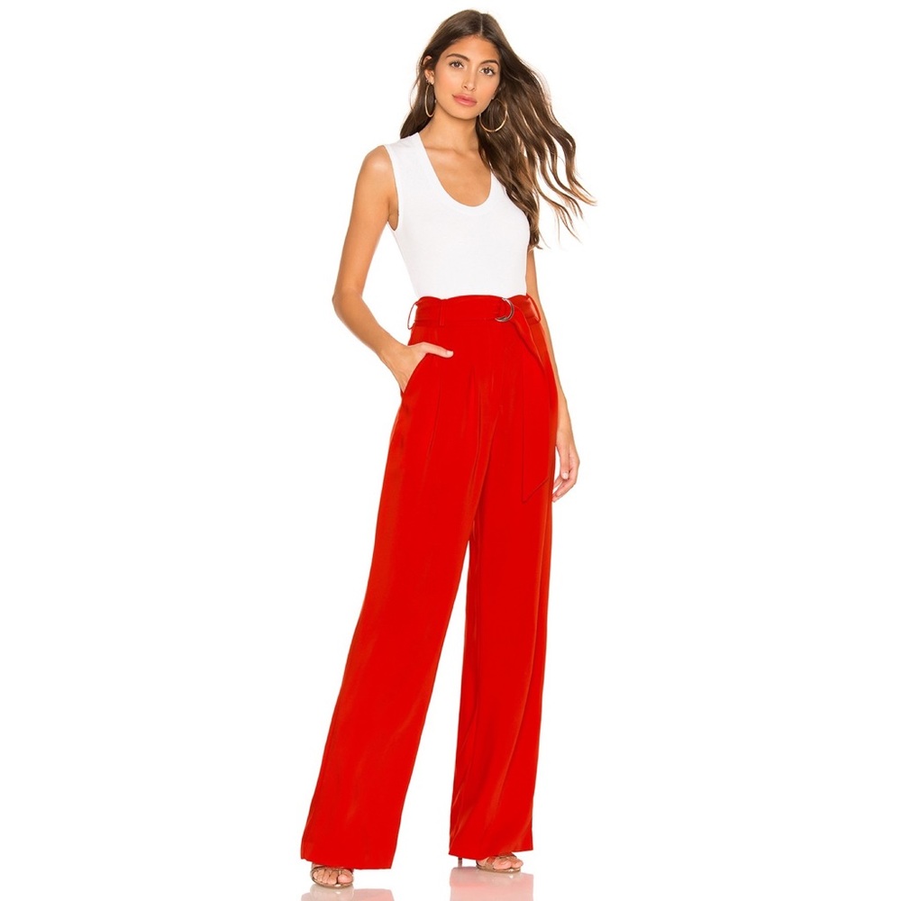 Lovers + Friends Lida Wide Leg Belted Pants